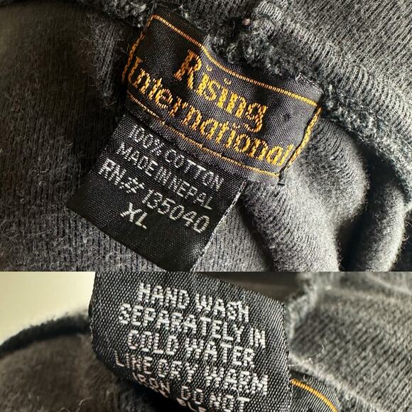 Rising International Y2K Embroidered Long Line Jacket Grey Hoodie XL Zip Cotton - Picture 5 of 10